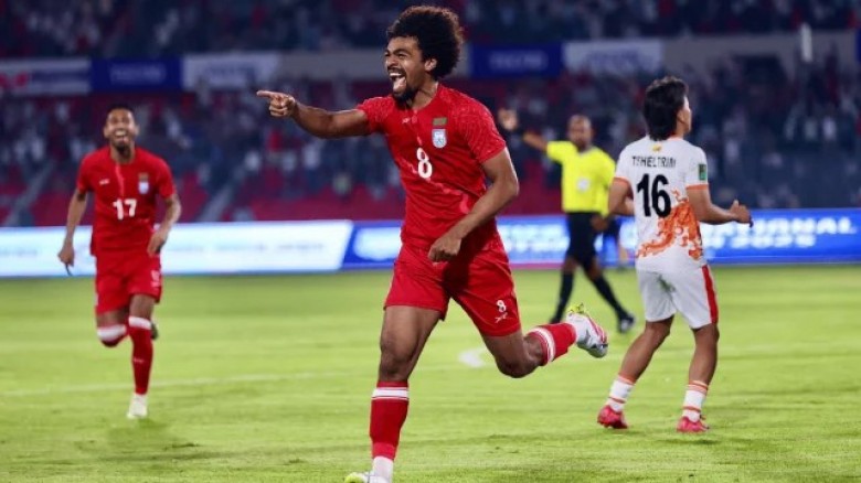 হামজার জোড়া গোলে এগিয়ে বাংলাদেশ